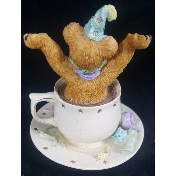 Teddy Bear Miniature Figure Happy Birthday Tea Cup Topper 2002 HB Teabearie - Picture 2 of 3